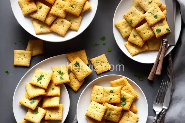 Homemade Garlicky Cheese Crackers