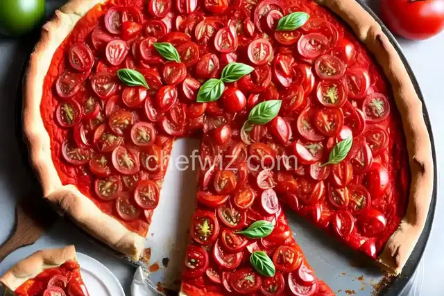 Homemade Philadelphia Tomato Pie-Style Pizza Recipe