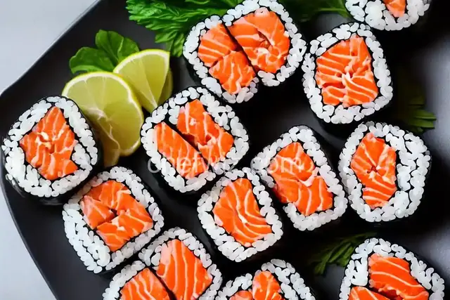 Homemade Salmon Sushi Rolls