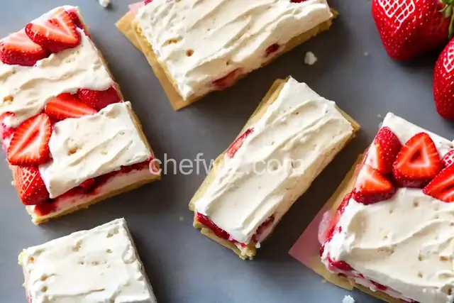 Homemade Strawberry Shortcake Ice Cream Bars Recipe