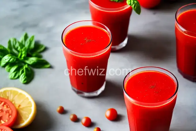 Homemade Tomato Juice Cocktail