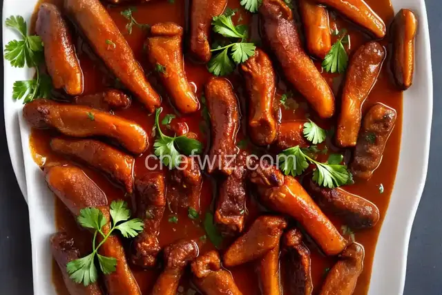 Homemade marinated duck feet