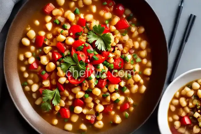 Hominy with Chiles and Tomatoes