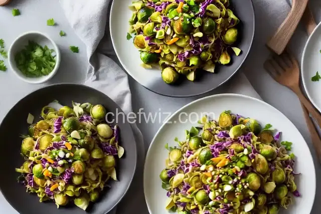 Honey Mustard Brussels Sprout Slaw