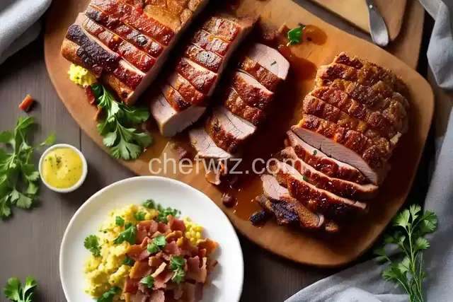 Honey-Mustard Pork Roast with Bacon