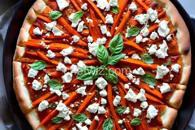 Honey-Roasted Carrot and Goat Cheese Pizza