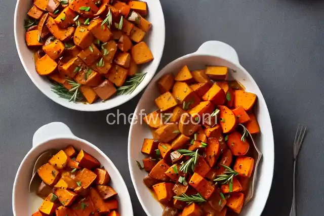 Honey and Rosemary Sweet Potatoes