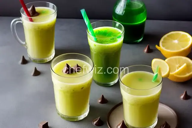 Honeydew Juice With Chocolate Syrup