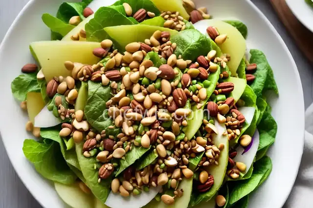 Honeydew Salad With Ginger Dressing and Peanuts