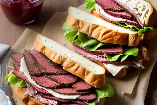 Hot Pastrami Sandwich