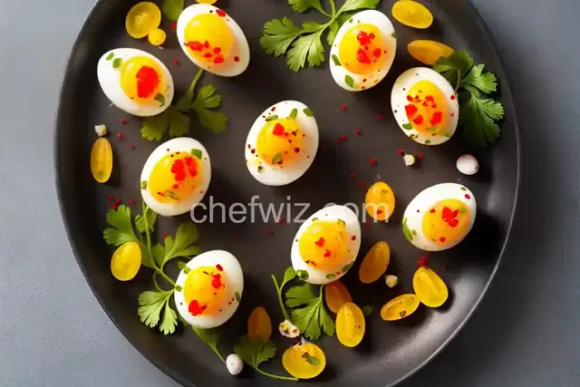 Hot Pickled Quail Eggs