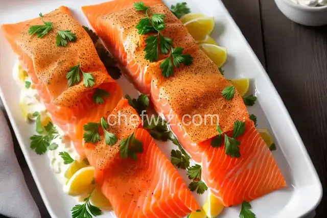 Hot-Smoked Salmon with Caper Cream Cheese