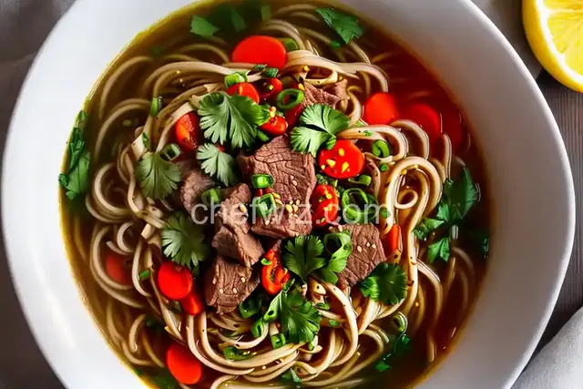 Hot and Numbing Shredded Lamb Noodle Soup Recipe