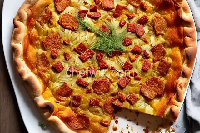 Hot and Sweet Soppressata and Fennel Grandma Pie