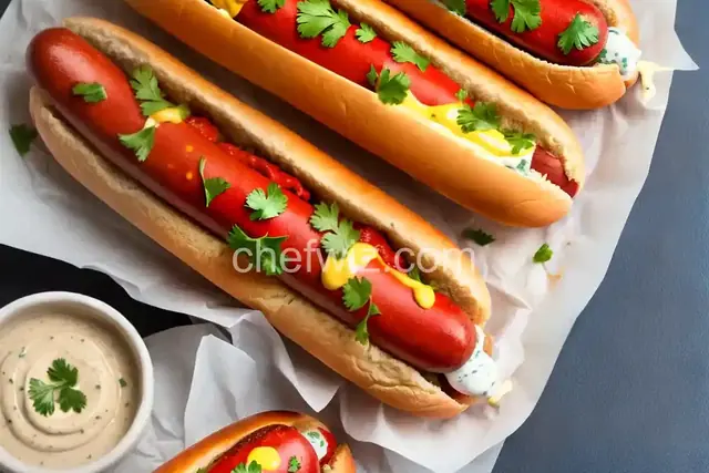Hotdogs and Horseradish Sauce