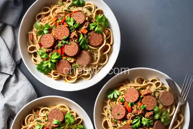 Hungarian Noodles with Sausage