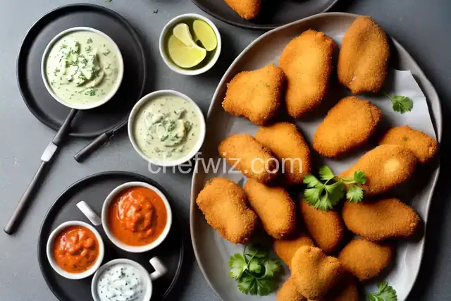 Hushpuppy-Battered Catfish Nuggets with Spicy Tartar Sauce