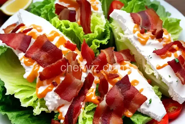 Iceberg Wedge Salad with Warm Bacon Dressing