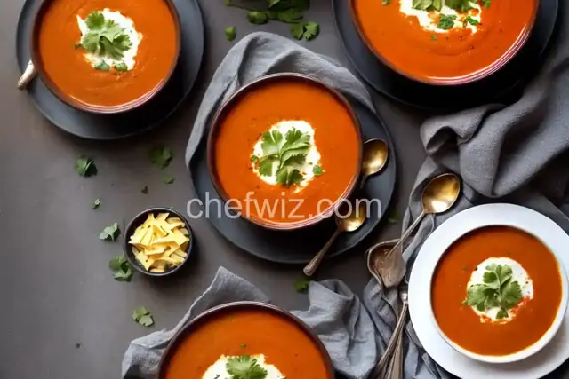 Indian Spiced Tomato Soup with Cheesy Naan