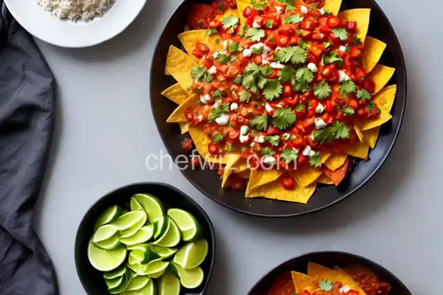 Indian-Style Nachos with Warm Spices and Tamarind Chutney