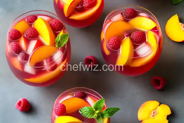 Indian Summer Raspberry Peach Sangria