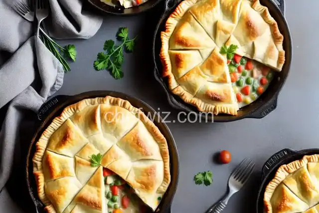Individual Chicken Pot Pie with Puff Pastry