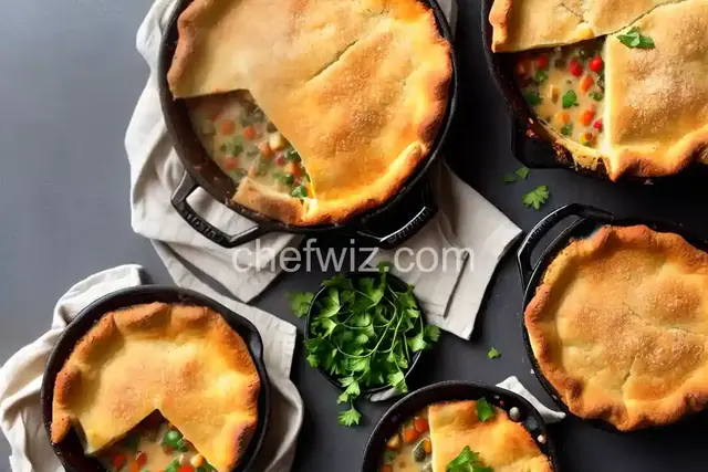 Individual Double-Crusted Chicken Pot Pies Recipe