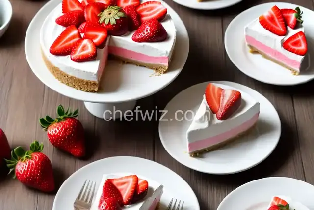 Individual No-Bake Strawberry Cheesecakes