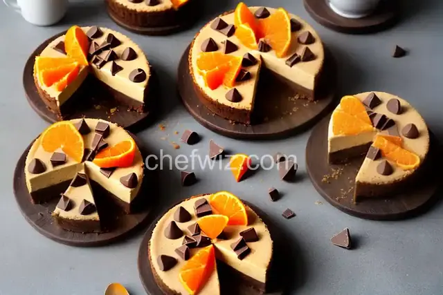 Individual Orange and Chocolate Cheesecakes