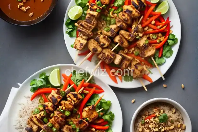Indonesian Chicken Skewers with Peanut Sauce (Satay Ayam)