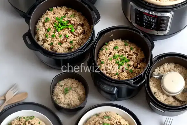 Instant Pot Brown Rice and Mushroom Risotto (Vegan and Gluten-Free)