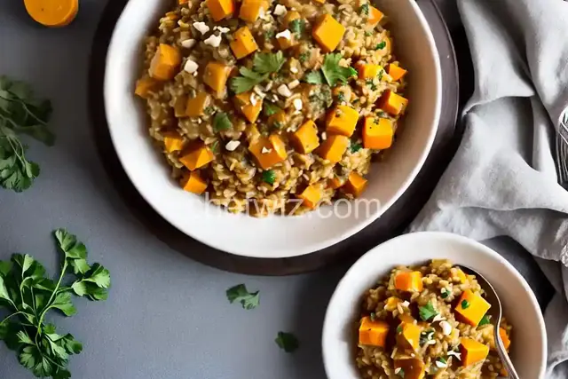 Instant Pot Butternut Squash Risotto with Mushrooms