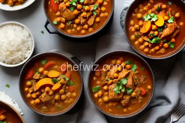 Instant Pot Chicken Tagine with Apricots and Chickpeas