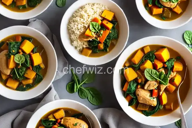 Instant Pot Chicken Tagine with Butternut Squash and Spinach