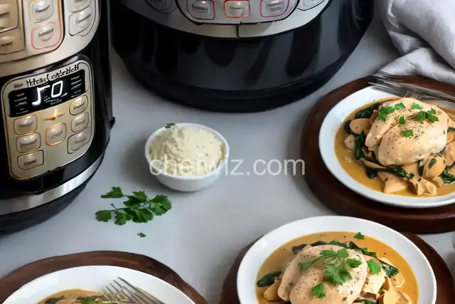 Instant Pot Creamy Chicken Marsala Florentine