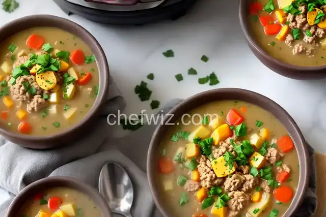 Instant Pot® Ground Turkey and Potato Soup