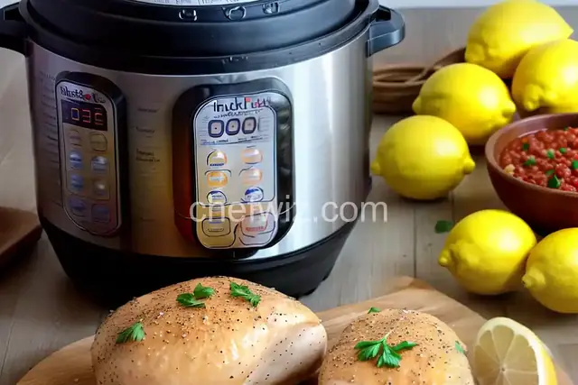 Instant Pot Lemon Frozen Chicken with Orzo