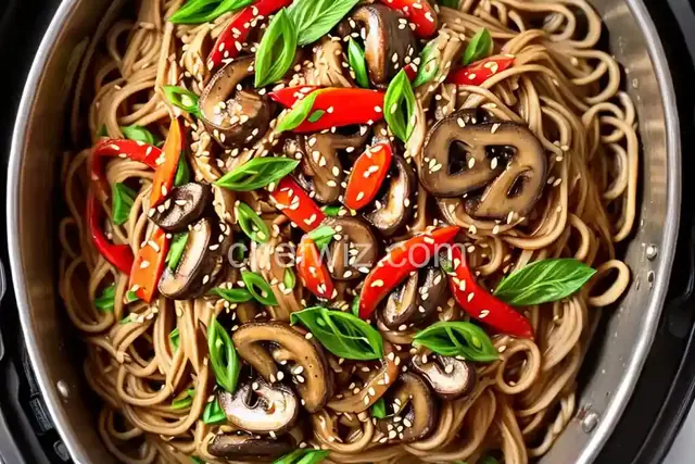 Instant Pot Mushroom and Soba Noodle Stir-Fry