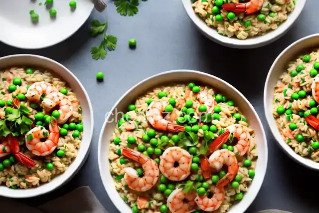 Instant Pot Shrimp Risotto with Peas