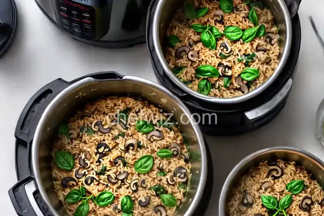 Instant Pot Spinach and Mushroom Orzo
