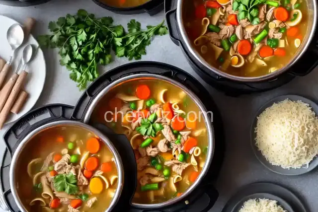Instant Pot® Turkey Soup with Pasta and Vegetables