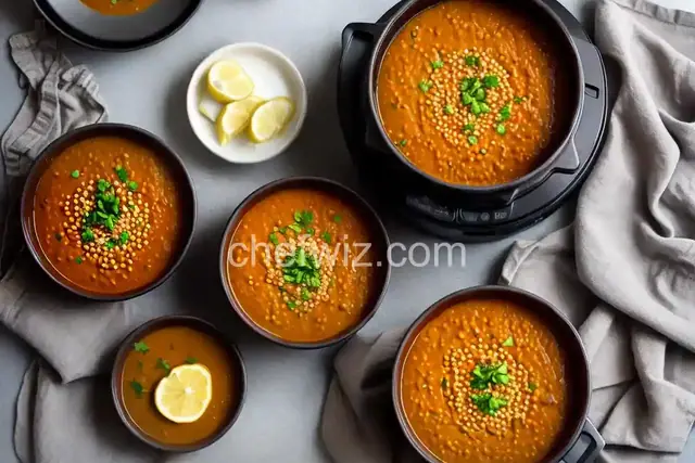 Instant Pot® Turkish Red Lentil Soup with Aleppo Pepper Oil