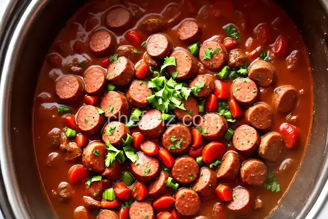 Island Kielbasa in a Slow Cooker