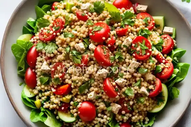 Israeli Couscous Salad with Smoked Paprika