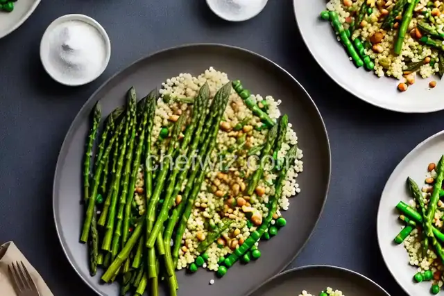Israeli Couscous with Asparagus, Peas, and Sugar Snaps