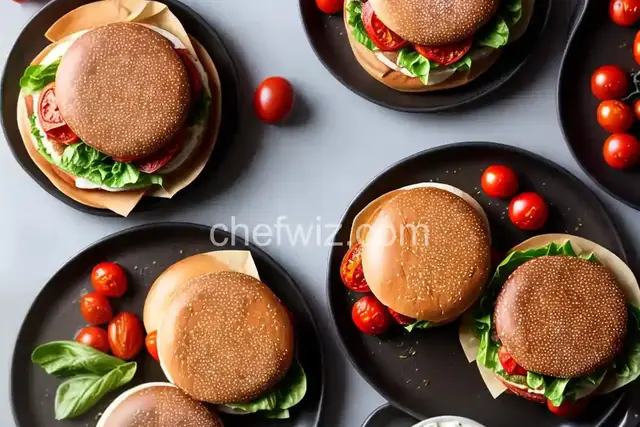 Italian Burgers with Roasted Tomatoes and Caramelized Onions