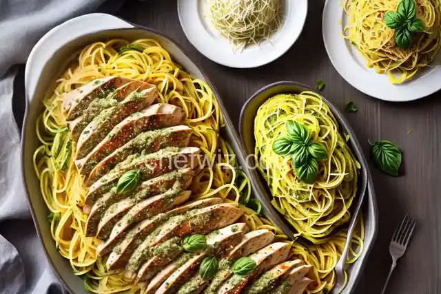 Italian Chicken Pesto with Spaghetti Squash
