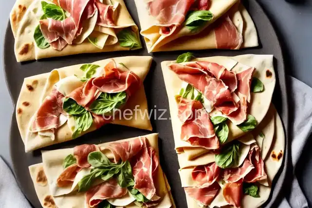 Italian Flatbread (Piadina) with Fontina and Prosciutto