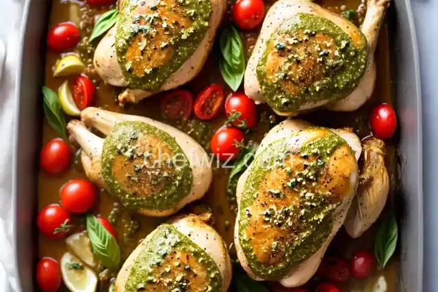 Italian Pesto Roasted Chicken