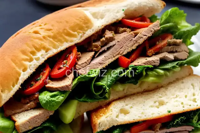 Italian Pork Sandwich with Broccoli Rabe and Sharp Provolone